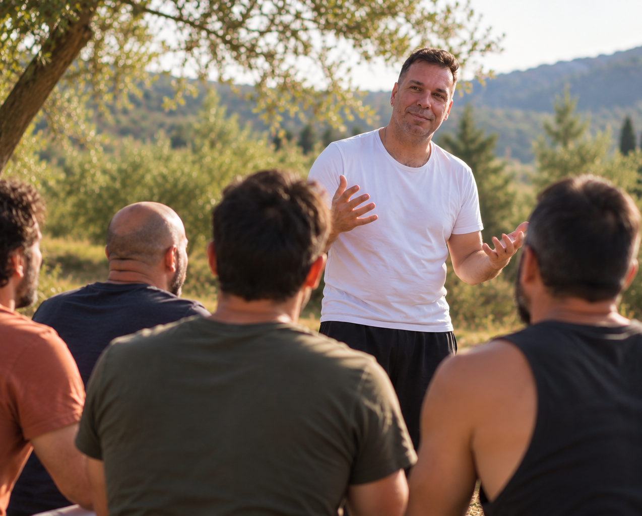Participantes en un taller de juego corporal